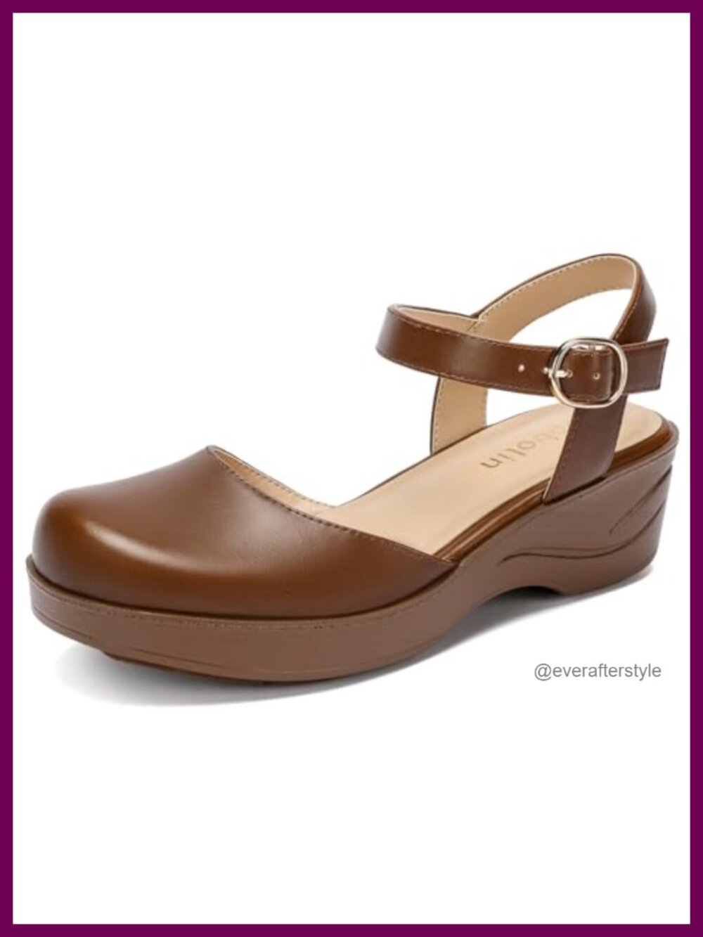 Women's Closed Toe Sandals Mary Janes Arch Support Low Heel Work